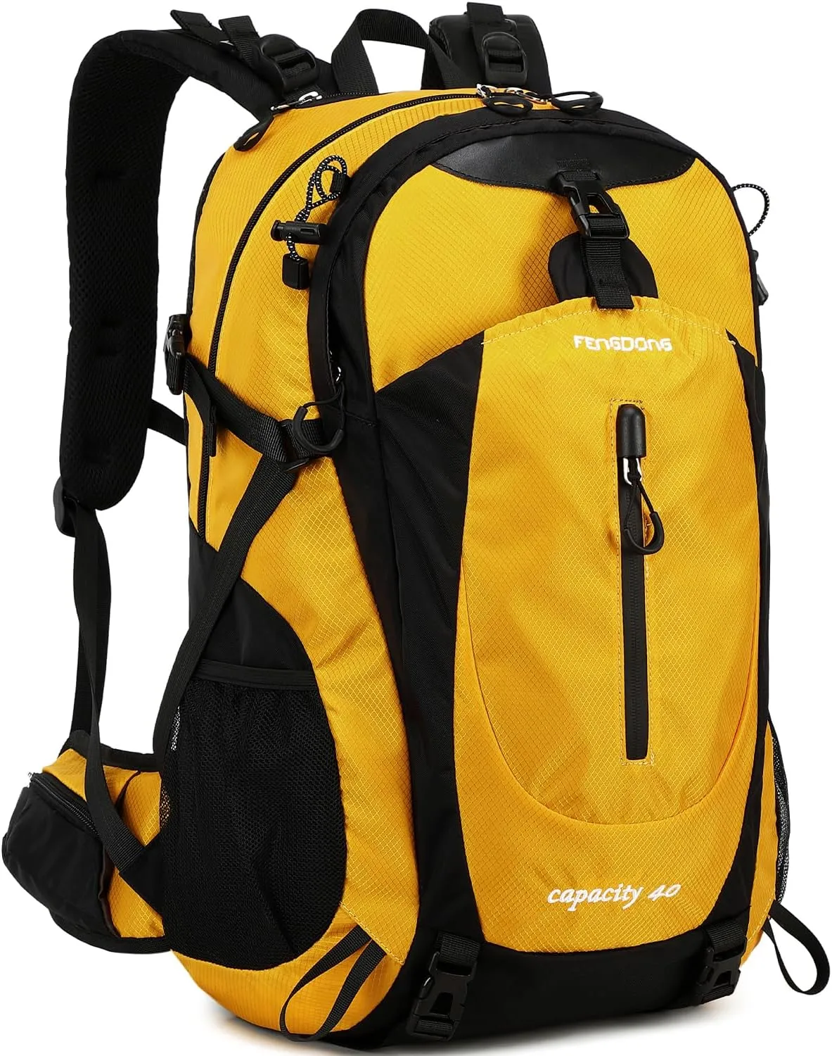 40L Waterproof Lightweight Outdoor Daypack Hiking,Camping,Travel Backpack for Men Women Yellow