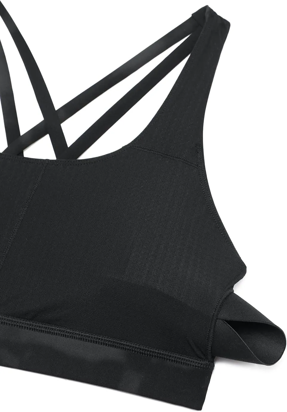 CRZ YOGA Women's Strappy Sports Bras Fitness Workout Padded Yoga Top Criss Cross Back Cami