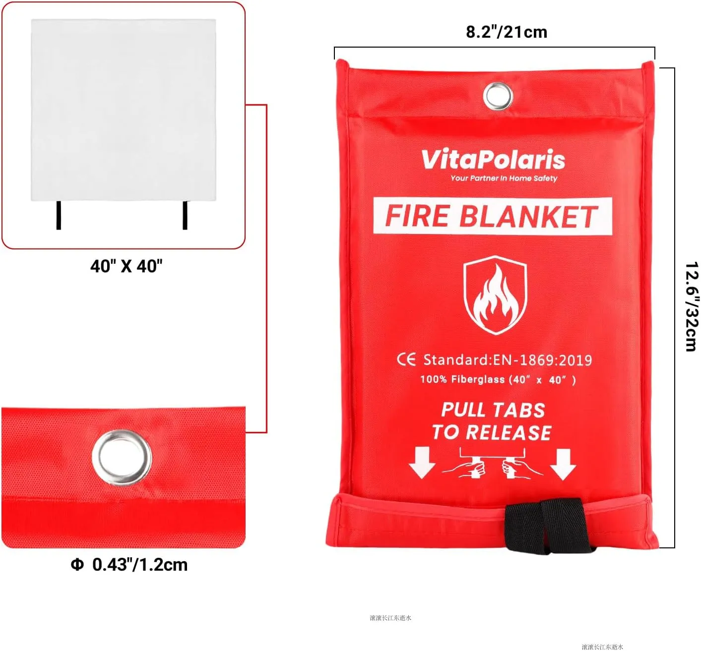 Heavy-Duty Emergency Fire Blanket for Home and Kitchen  2 Pack, Fireproof Fiberglass Fire Extinguisher Blanket for Welding, Fireplace, Car, Camping, Fire Suppression for Grease Fires