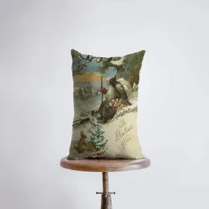 Jolly Old St. Nick | 12x18 | Christmas Throw Pillow | Rustic Home Décor | Vintage Christmas Décor | Farmhouse Décor | Room Décor