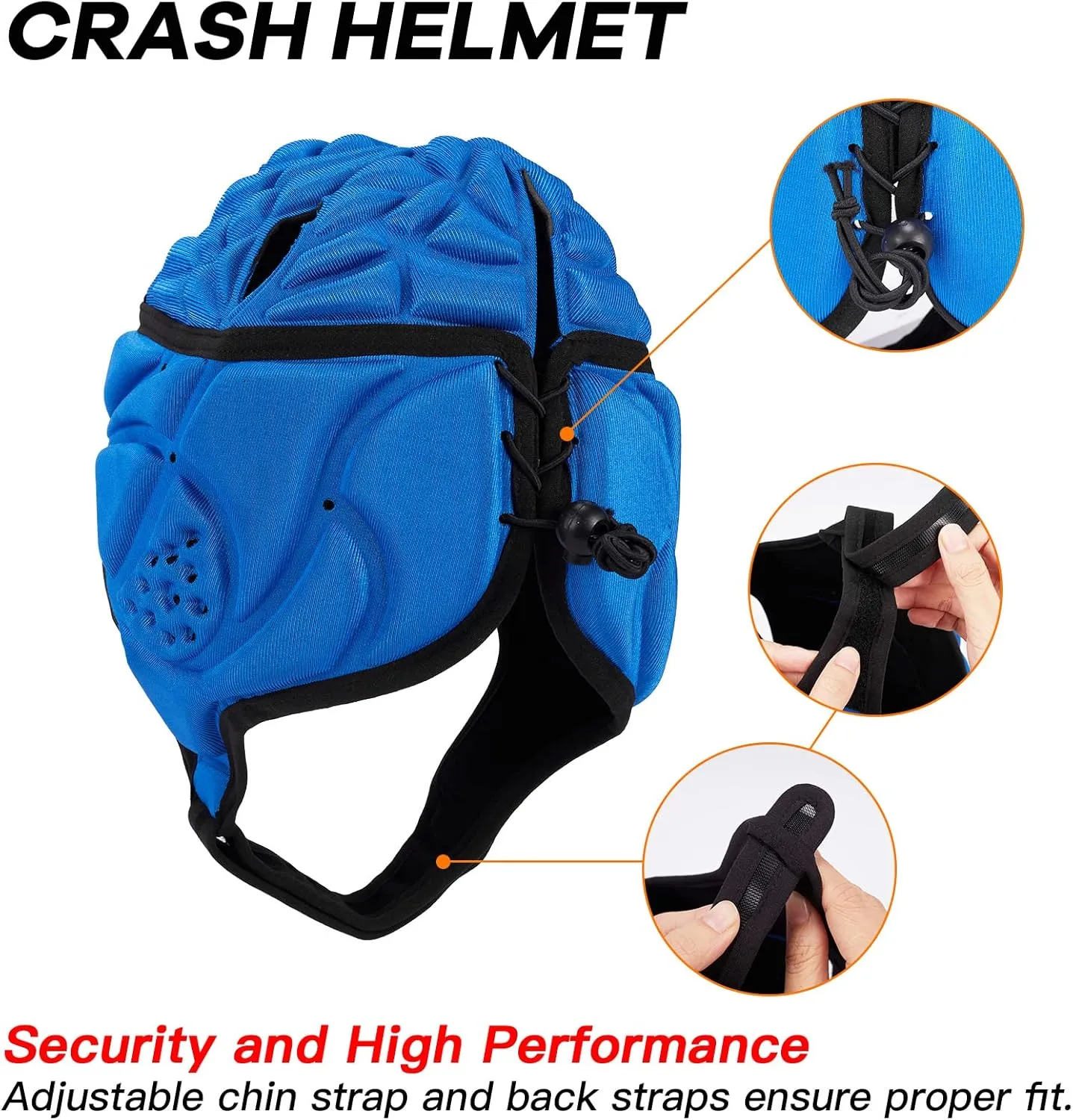 Rugby Headguards, Soft Football Helmet 7v7 Rugby Helmet Soft Padded Headgear Rugby Helmet Headguard Autism Special Needs Head Protection for Adults Kids