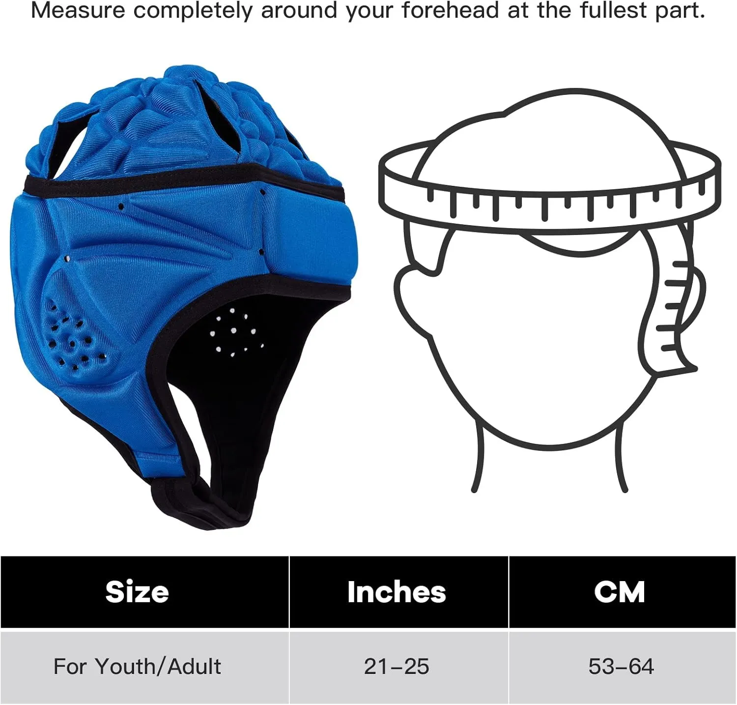 Rugby Headguards, Soft Football Helmet 7v7 Rugby Helmet Soft Padded Headgear Rugby Helmet Headguard Autism Special Needs Head Protection for Adults Kids