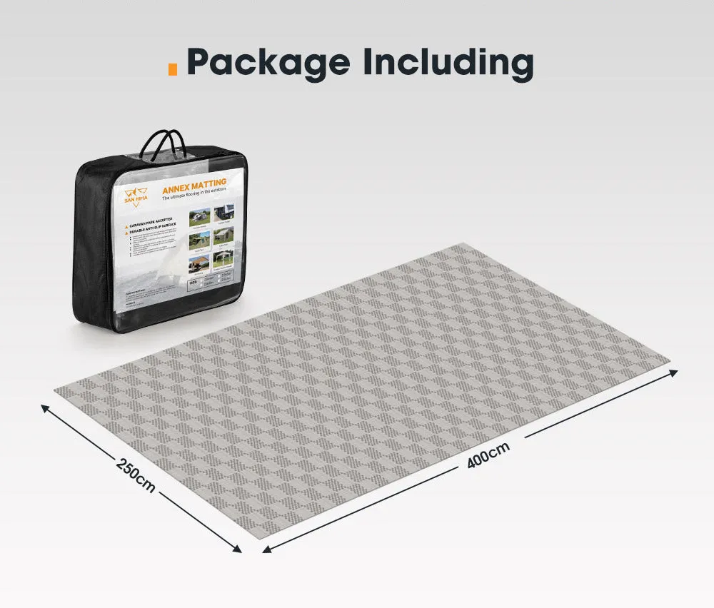 San Hima 4M x 2.5M Annex Matting Floor Mats Mesh Caravan Park Camping Picnic