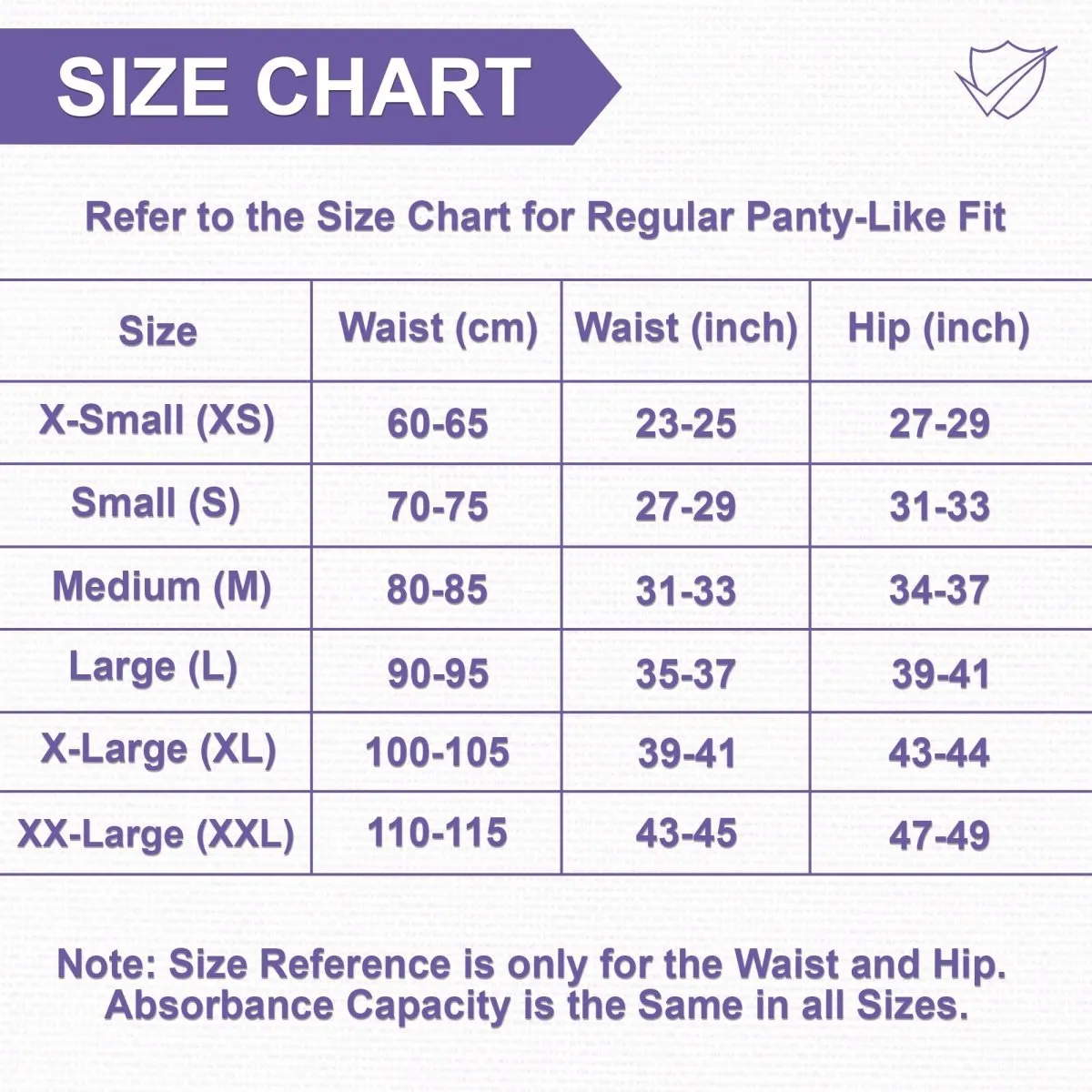 Trawee-PP Disposable Period Panty. High Absorbance for Medium-Heavy flow days.