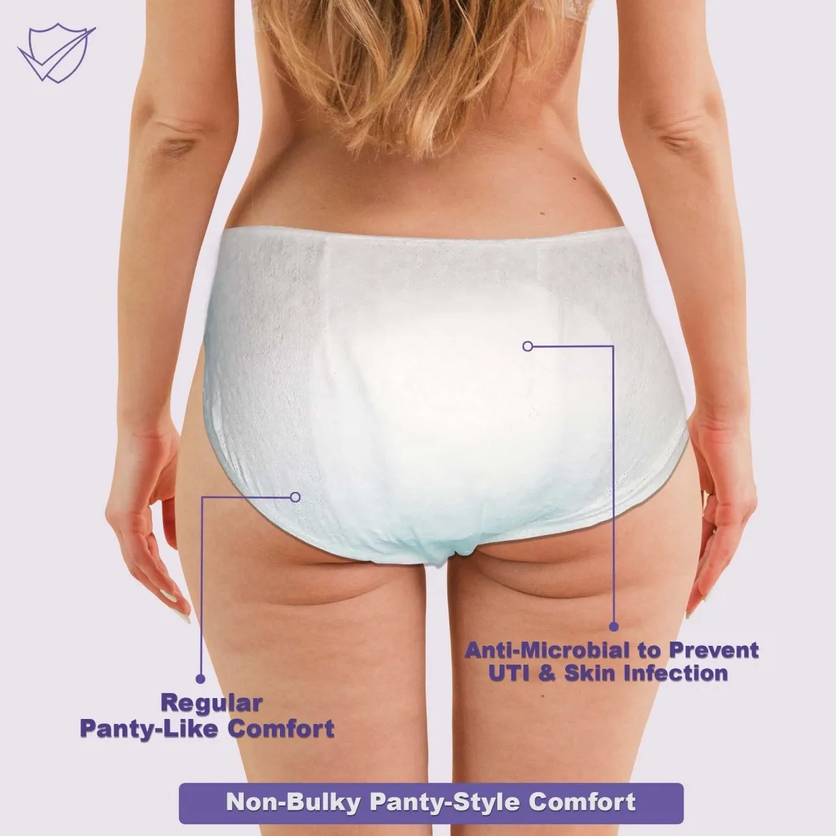 Trawee-PP Disposable Period Panty. High Absorbance for Medium-Heavy flow days.